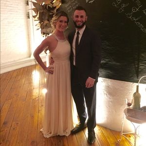 Cheerful Pale Peach Maxi Dress